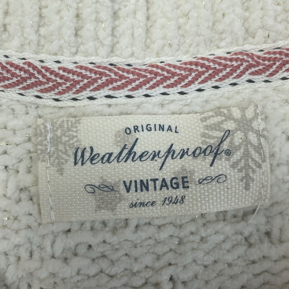 Weatherproof Vintage Women's XL Pullover Sweater Cream e1111 - Picture 3 of 8